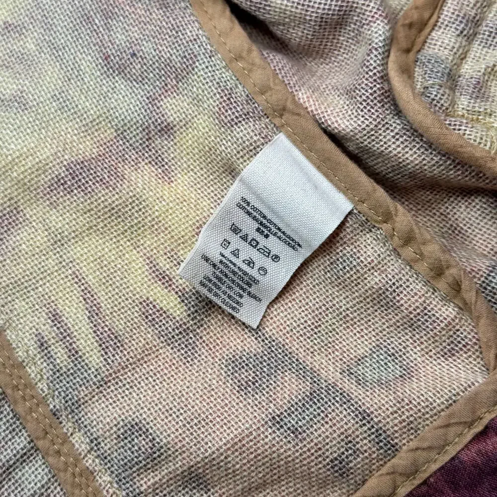 Free People Ikat Tribal Tie Dye Blazer Jacket Women’s 2 Cotton Boho Y2K Western - Picture 16 of 16